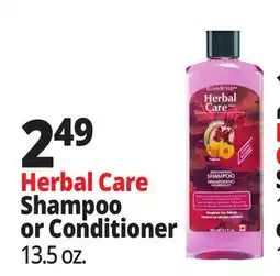 Ocean State Job Lot Herbal Care Shampoo or Conditioner offer