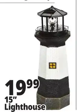 Ocean State Job Lot Solar Lighthouse with Rotating LED Light 15 offer
