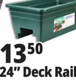 Ocean State Job Lot Green Deck Rail Planter 24 offer