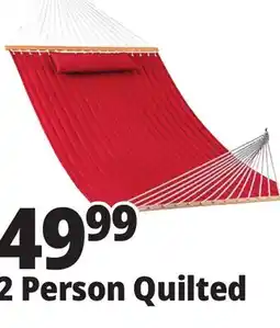 Ocean State Job Lot Quilted 2-Person Hammock Red offer