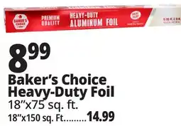 Ocean State Job Lot Baker's Choice Premium Quality Heavy-Duty Aluminum Foil 75' offer