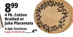Ocean State Job Lot 4 Pk. Cotton Braided or Juke Placemats offer