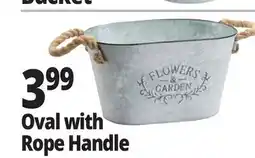 Ocean State Job Lot Galvanized Oval Planter with Rope Handles offer