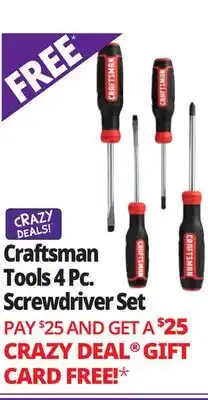Ocean State Job Lot Craftsman Tools 4 Pc. Screwdriver Set offer