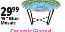 Ocean State Job Lot 15 Blue Mosaic Glass Bird Baths offer