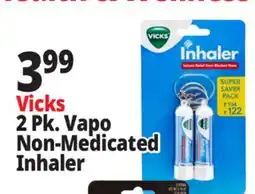 Ocean State Job Lot Vicks Non-Medicated Portable Nasal Inhaler 2 Count offer