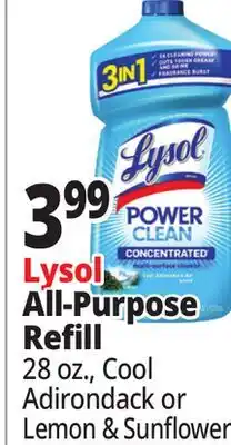 Ocean State Job Lot Lysol All-Purpose Refill offer