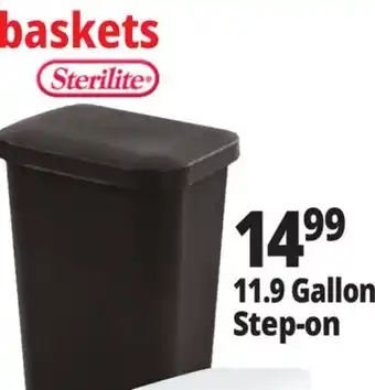 Ocean State Job Lot Sterilite Step-On Black Wastebasket 11.9 Gal offer