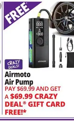 Ocean State Job Lot Airmoto Tire Inflator Portable Air Compressor Black offer