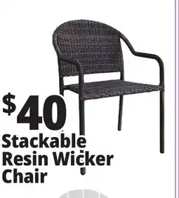 Ocean State Job Lot Stackable Resin Wicker Chair offer