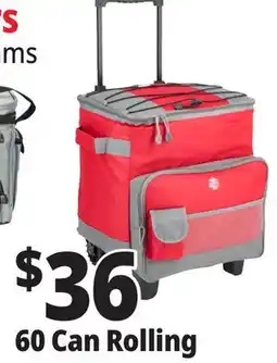 Ocean State Job Lot North Peak 60-Can Rolling Cooler Red offer