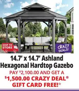 Ocean State Job Lot Ashland 14.7' x 14.7' Hexagonal Hardtop Gazebo offer