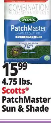 Ocean State Job Lot Scotts Patchmaster Sun & Shade Lawn Repair Mix 4.75 lbs offer