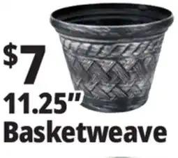 Ocean State Job Lot 11.25 Basketweave Resin Planter offer