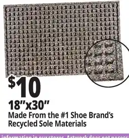 Ocean State Job Lot Recycled Shoe Sole Doormat 18 x 30 offer