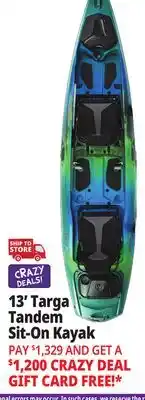 Ocean State Job Lot 13' Targa Tandem Sit-On Kayak offer