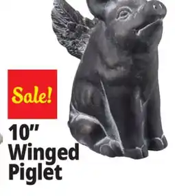 Ocean State Job Lot Winged Piglet Cement Statue Black offer