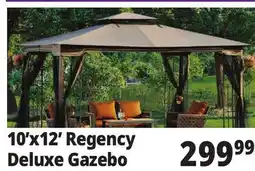 Ocean State Job Lot Regency II 10' x 12' Gazebo with Netting Brown offer