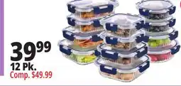 Ocean State Job Lot Home Living 12 Piece Glass Storage Set with Lids offer