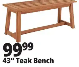 Ocean State Job Lot 43 Teak Bench offer