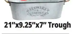 Ocean State Job Lot 21x9.25x7 Trough Metal Yard Decor offer