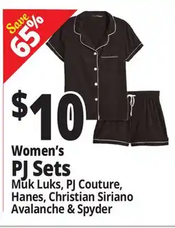Ocean State Job Lot Women's PJ Sets Muk Luks, PJ Couture,Avalanche & Spyder offer
