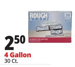 Ocean State Job Lot Rough Stuff 4 Gal Small Trash Bags 30 Count offer