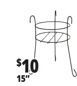 Ocean State Job Lot Black Plant Stand 15 offer