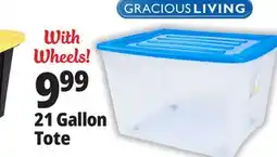 Ocean State Job Lot Gracious Living Stackable Storage Tote with Wheels offer