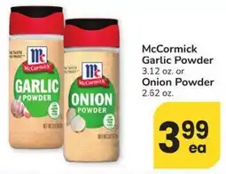 Albertsons McCormick Garlic Powder offer