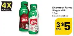 Albertsons Shamrock Farms Single Milk offer
