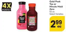Albertsons Gold Peak Tea or Minute Maid Zero offer