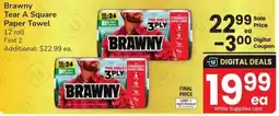 Albertsons Brawny Tear A Square Paper Towel offer