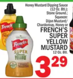 C Town FRENCH'S SUPER YELLOW MUSTARD 12 Oz. Btl offer