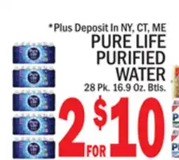 C Town PURE LIFE PURIFIED WATER offer