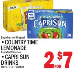 C Town COUNTRY TIME LEMONADE CAPRI SUN DRINKS offer