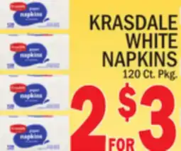 C Town KRASDALE WHITE NAPKINS offer