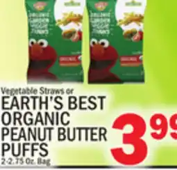 C Town EARTH'S BEST ORGANIC PEANUT BUTTER PUFFS offer