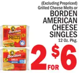 C Town BORDEN AMERICAN CHEESE SINGLES offer
