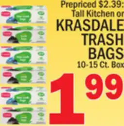 C Town KRASDALE TRASH BAGS offer