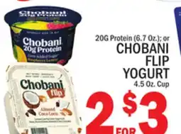 C Town CHOBANI FLIP YOGURT 4.5 Oz. Cup offer