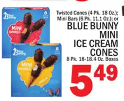 C Town BLUE BUNNY MINI ICE CREAM CONES, 8 Pk. 18-18.4 Oz. Boxes offer