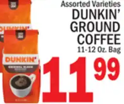 C Town DUNKIN' GROUND COFFEE offer