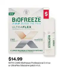 CVS Biofreeze Professional 3-4 oz or UltraFlex lidocaine patch 4 ct offer