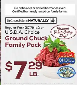 DeCicco & Sons Ground Chuck Family Pack offer