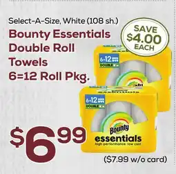 DeCicco & Sons Bounty Essentials Double Roll Towels offer