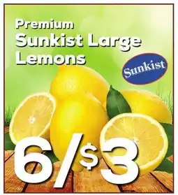DeCicco & Sons Premium Sunkist Large Lemons offer