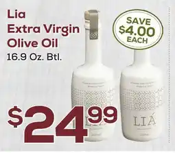 DeCicco & Sons Lia Extra Virgin Olive Oil offer
