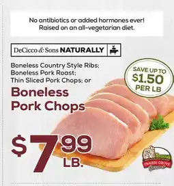 DeCicco & Sons Boneless Pork Chops offer