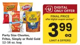 ACME Party Size Cheetos, Fritos, Simply or Rold Gold offer